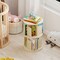 Narrow 2-Tier Rotating Display Shelf with Spin Function for Living Room or Home Office